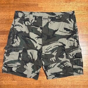 Wrangler Mens Camo Cargo Shorts Size 46 Cotton Outdoor Utility‎
